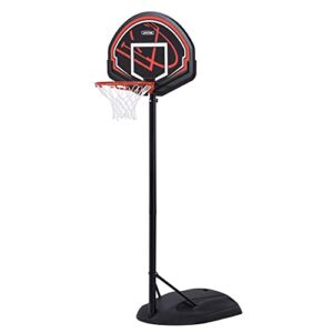 Lifetime 90022 32" Youth Portable Basketball Hoop, Red/Black & Champion Sports Rubber Junior Basketball, Heavy Duty - Pro-Style Basketballs, and Sizes (Size 5, Orange)