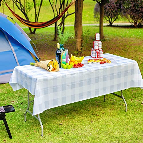 Byliable Folding Table 6ft Portable Heavy Duty Plastic Fold-in-Half Utility Foldable Table Plastic Dining Table Indoor Outdoor for Camping, Picnic and Party, White