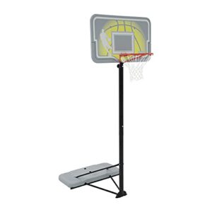 lifetime 90992 full-size height adjustable portable basketball hoop, 7.5 to 10 foot telescoping adjustment, 44-inch impact backboard