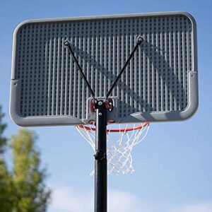 Lifetime 90992 Full-Size Height Adjustable Portable Basketball Hoop, 7.5 to 10 Foot Telescoping Adjustment, 44-Inch Impact Backboard