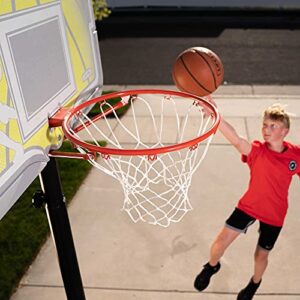 Lifetime 90992 Full-Size Height Adjustable Portable Basketball Hoop, 7.5 to 10 Foot Telescoping Adjustment, 44-Inch Impact Backboard