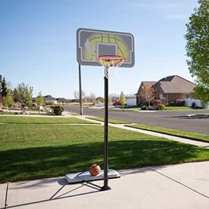 Lifetime 90992 Full-Size Height Adjustable Portable Basketball Hoop, 7.5 to 10 Foot Telescoping Adjustment, 44-Inch Impact Backboard