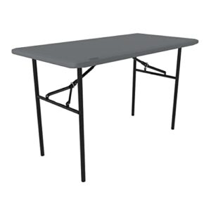 lifetime 4-foot essential folding table, gray