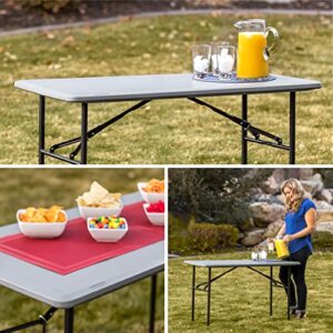 Lifetime 4-Foot Essential Folding Table, Gray