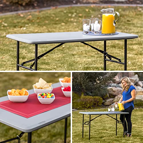 Lifetime 4-Foot Essential Folding Table, Gray