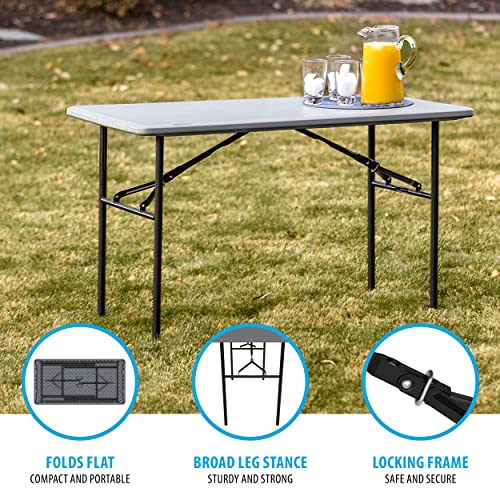 Lifetime 4-Foot Essential Folding Table, Gray