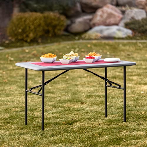 Lifetime 4-Foot Essential Folding Table, Gray