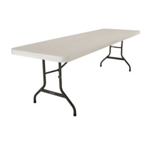 lifetime 42984 folding utility table, 8 feet, almond, pack of 4