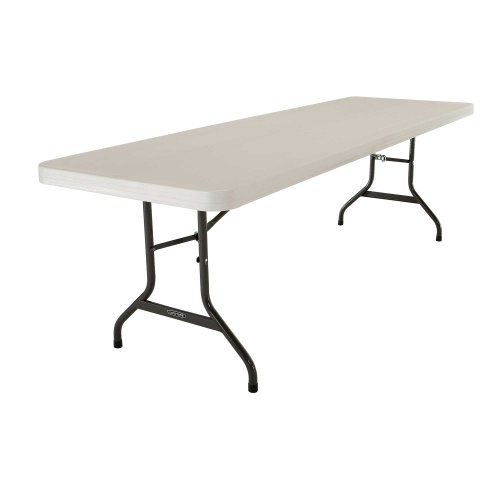 Lifetime 42984 Folding Utility Table, 8 Feet, Almond, Pack of 4