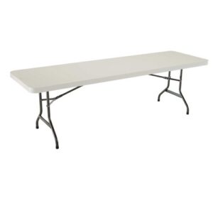 Lifetime 42984 Folding Utility Table, 8 Feet, Almond, Pack of 4