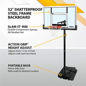 Lifetime 90176 Portable Basketball System, 52 Inch Shatterproof Backboard