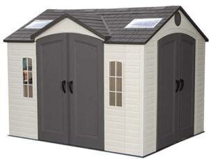 dual entry storage shed, 8′ x 10′
