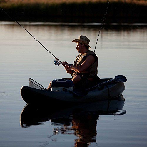 Lifetime Sport Fisher Tandem Kayak with Paddles and Backrest, Camouflage