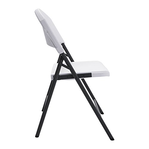 Lifetime 42810 Light Commercial Folding Chair, White Granite, Pack of 4