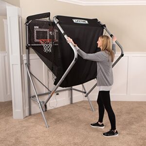 Lifetime 90648 Double Shot Deluxe Indoor Basketball Hoop Arcade Game,Black