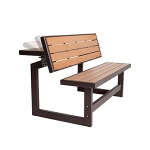 lifetime 60054 convertible bench / table, faux wood construction