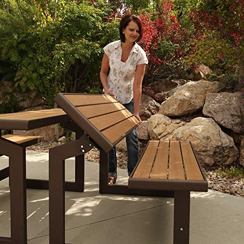 Lifetime 60054 Convertible Bench / Table, Faux Wood Construction