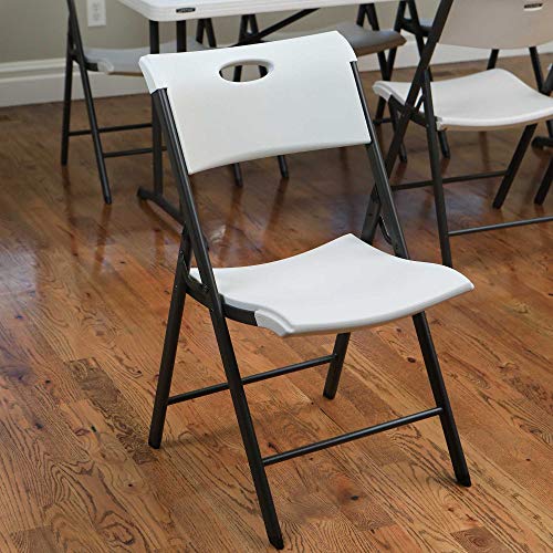 Lifetime Commercial Folding Chair, 20.1" D x 18.5" W x 33.2" H, Plastic, Almond