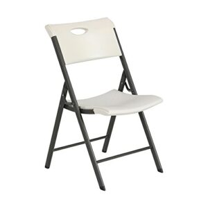 Lifetime Commercial Folding Chair, 20.1" D x 18.5" W x 33.2" H, Plastic, Almond