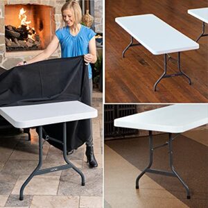 Lifetime 22980 Folding Utility Table, 8 Feet, White Granite