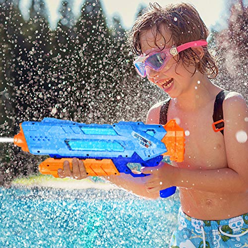 Super Water Guns for Kids Adults - 2 Pack Super Water Blaster Soaker Squirt Guns 1200cc with Excellent Range - Ideas Gift Toys for Summer Outdoor Swimming Pool Beach Sand Water Fighting Play