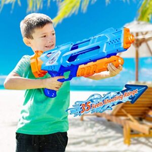 Super Water Guns for Kids Adults - 2 Pack Super Water Blaster Soaker Squirt Guns 1200cc with Excellent Range - Ideas Gift Toys for Summer Outdoor Swimming Pool Beach Sand Water Fighting Play