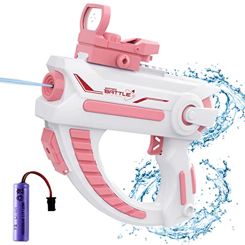 Automatic Water Gun Electric Squirt Water Blaster Guns Soaker Squirt Summer Squirt Shooter Gun Toy Water Gun for Girls Outdoor Swimming Beach Water Fighting Toys