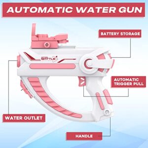 Automatic Water Gun Electric Squirt Water Blaster Guns Soaker Squirt Summer Squirt Shooter Gun Toy Water Gun for Girls Outdoor Swimming Beach Water Fighting Toys