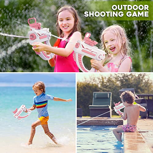 Automatic Water Gun Electric Squirt Water Blaster Guns Soaker Squirt Summer Squirt Shooter Gun Toy Water Gun for Girls Outdoor Swimming Beach Water Fighting Toys