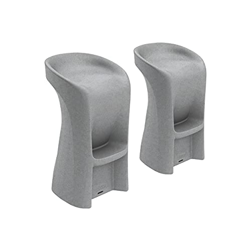 Ledge Lounger in-Pool Barstool (Set of 2) (Granite Gray, Bar Height)