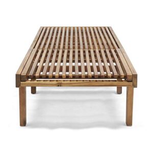 Great Deal Furniture Addisyn Outdoor Wooden Chaise Lounge (Set of 2), Teak Finish