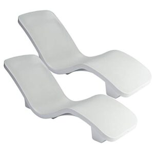 s.r.smith rs-1-2-2pk r-series, 2-pk pool lounger, 2-pack, white