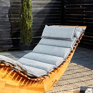 cucunu Chase Lounge Outdoor I Durable, Reliable Acacia Wood Patio Lounge Chair Furniture I Rocking Sun Lounger Chair for Sunbathing I Patio Lounge Chair