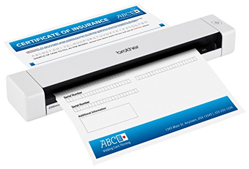 Brother Mobile Color Page Scanner, DS-620, Fast Scanning Speeds, Compact and Lightweight, Compatible with BR-Receipts, Black
