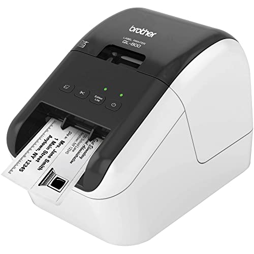 Brother QL-800 High-Speed Professional Label Printer with Black and Red Printing - USB Connectivity, 2.4" Wide, 300 x 300 dpi, 93 Labels Per Minute, Automatic Cutter, Postage and Barcode Printer