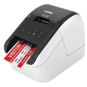 Brother QL-800 High-Speed Professional Label Printer with Black and Red Printing - USB Connectivity, 2.4" Wide, 300 x 300 dpi, 93 Labels Per Minute, Automatic Cutter, Postage and Barcode Printer