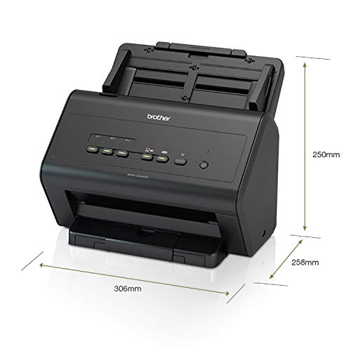 Brother ADS3000N High-Speed Network Document Scanner for Mid to Large Size Workgroups,Black