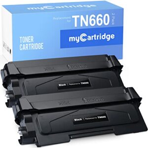 tn660 mycartridge compatible toner cartridge replacement for brother tn-660 tn660 tn-630 tn630 to use with hl-l2380dw hl-l2300d hl- l2340dw hl-l2320d mfc-l2700dw mfc-l2740dw printer (2-black) tn660