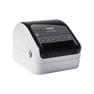 Brother QL-1110NWB Label Maker, Shipping Labeller, Wireless, PC Connected, Network and Bluetooth, Desktop, Wide Format 4 Inch Labels