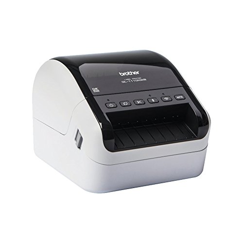 Brother QL-1110NWB Label Maker, Shipping Labeller, Wireless, PC Connected, Network and Bluetooth, Desktop, Wide Format 4 Inch Labels