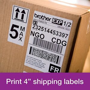 Brother QL-1110NWB Label Maker, Shipping Labeller, Wireless, PC Connected, Network and Bluetooth, Desktop, Wide Format 4 Inch Labels