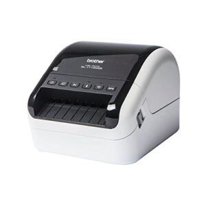 Brother QL-1110NWB Label Maker, Shipping Labeller, Wireless, PC Connected, Network and Bluetooth, Desktop, Wide Format 4 Inch Labels