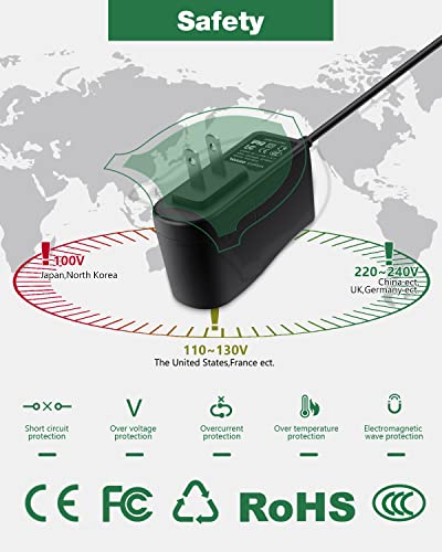 9V AC DC Adapter for Brother P-Touch PT-D210 PTD210 PT-D200 PTD200 PT-D215e PT-D200VP PTH110 PT70BM Label Maker Replacing Batteries for Brother AD-24 AD-24ES AD-20 AD-30 AD-60, JOVNO 1.6A Power Supply