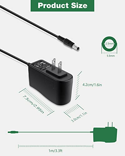 9V AC DC Adapter for Brother P-Touch PT-D210 PTD210 PT-D200 PTD200 PT-D215e PT-D200VP PTH110 PT70BM Label Maker Replacing Batteries for Brother AD-24 AD-24ES AD-20 AD-30 AD-60, JOVNO 1.6A Power Supply