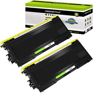 greencycle 2 pack tn350 tn-350 black toner cartridge compatible for brother hl-2040 hl-2070n fax-2820 fax-2920 printers