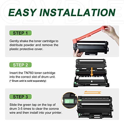 CAVDLE DR-730 Compatible Drum Unit Replacement for Brother DR730 Work with HL-L2325DW HL-L2350DW HL-L2390DW HL-L2370DW DCP-L2550DW MFC-L2690DW MFC-L2710DW MFC-L2717DW MFC-L2750DW Printers 2-Pack