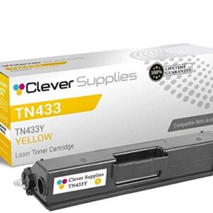 CS Compatible Toner Cartridge Replacement for Brother TN433 TN431 TN-433 TN-431 TN433Y/TN431Y Yellow for HL-L8260CDW HL-L8360CDW HL-L8360CDWT HL-L9310CDW HL-L9310CDWT HL-L9310CDWTT