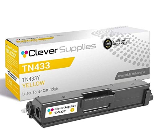 CS Compatible Toner Cartridge Replacement for Brother TN433 TN431 TN-433 TN-431 TN433Y/TN431Y Yellow for HL-L8260CDW HL-L8360CDW HL-L8360CDWT HL-L9310CDW HL-L9310CDWT HL-L9310CDWTT