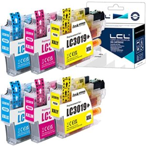 lcl compatible ink cartridge replacement for brother lc3019 lc30193pk lc3019c lc3019m lc3019y high yield mfc-j5330dw j6530dw j6930dw j6730dw mfc-j5335dw (6-pack 2c 2m 2y)