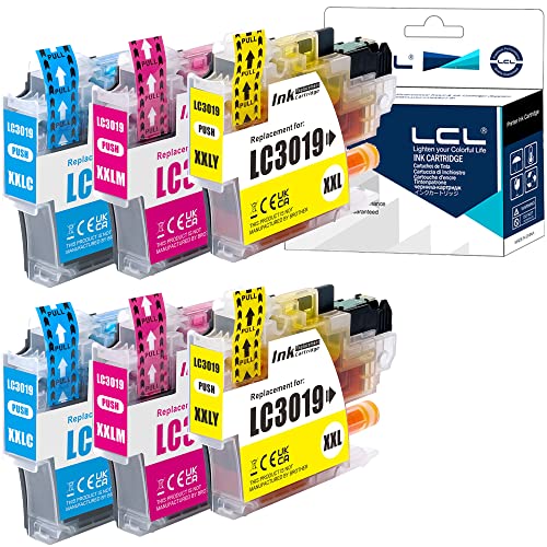 LCL Compatible Ink Cartridge Replacement for Brother LC3019 LC30193PK LC3019C LC3019M LC3019Y High Yield MFC-J5330DW J6530DW J6930DW J6730DW MFC-J5335DW (6-Pack 2C 2M 2Y)